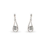 Boucles D'oreilles Pendantes Alexya Argent Perle D'imitation Et Oxyde - Pendantes Femme | Marc Orian