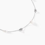 Collier Gaetane Argent Blanc Perle De Culture Oxyde De Zirconium - Colliers avec pierres Femme | Marc Orian