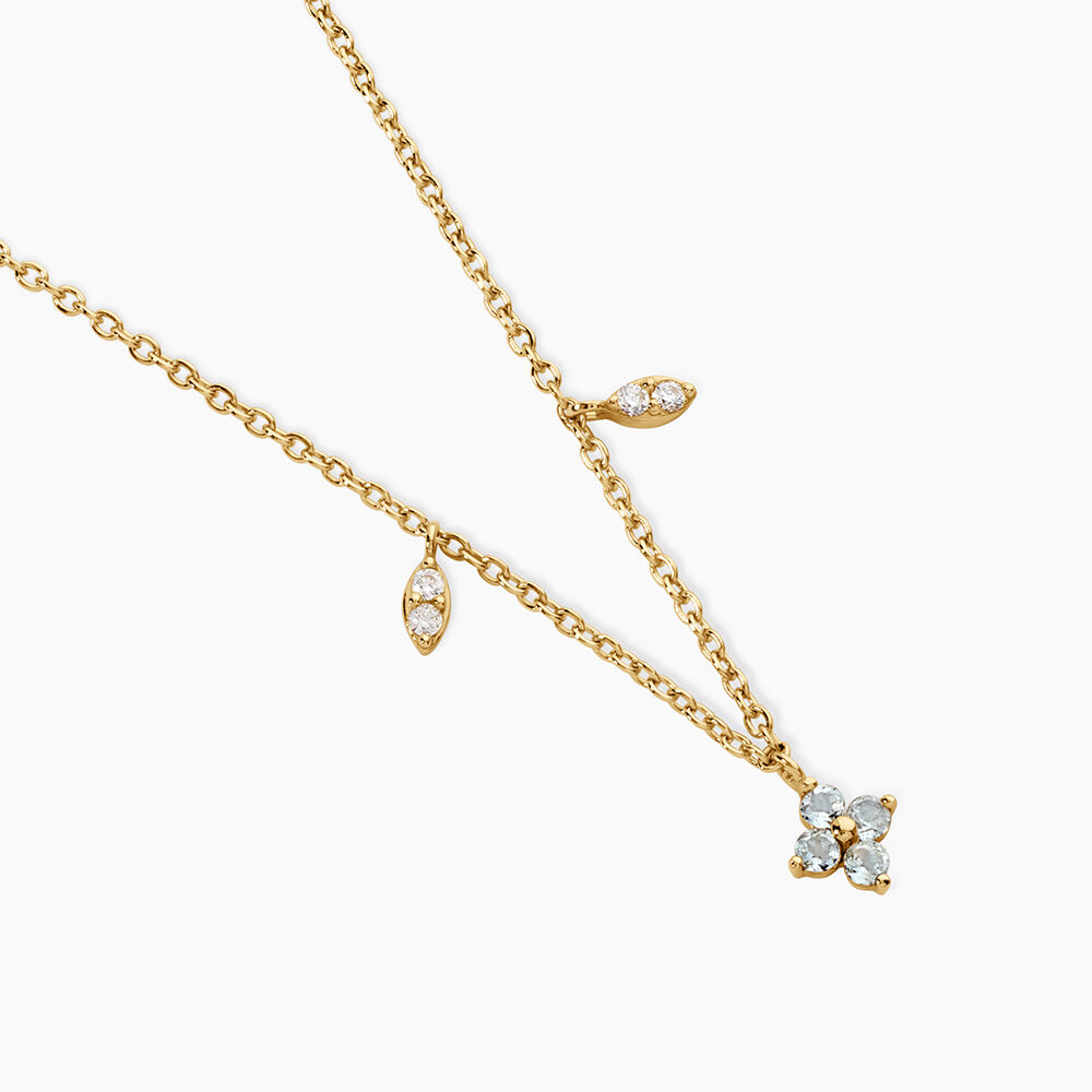 Collier Johara Argent Dor&eacute; A L'Or 750/1000 Topaze Oxyde De Zirconium - Colliers avec pierres Femme | Marc Orian