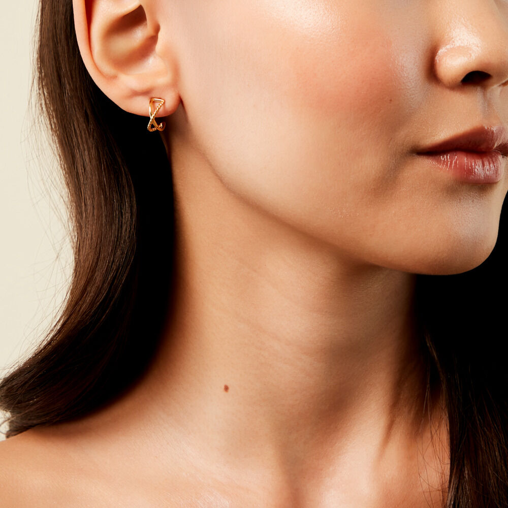 Créoles Zya Plaqué Or Jaune - Créoles Femme | Marc Orian