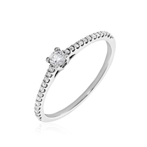 Bague Solitaire Or Blanc Nyala Diamants - Solitaires Femme | Marc Orian