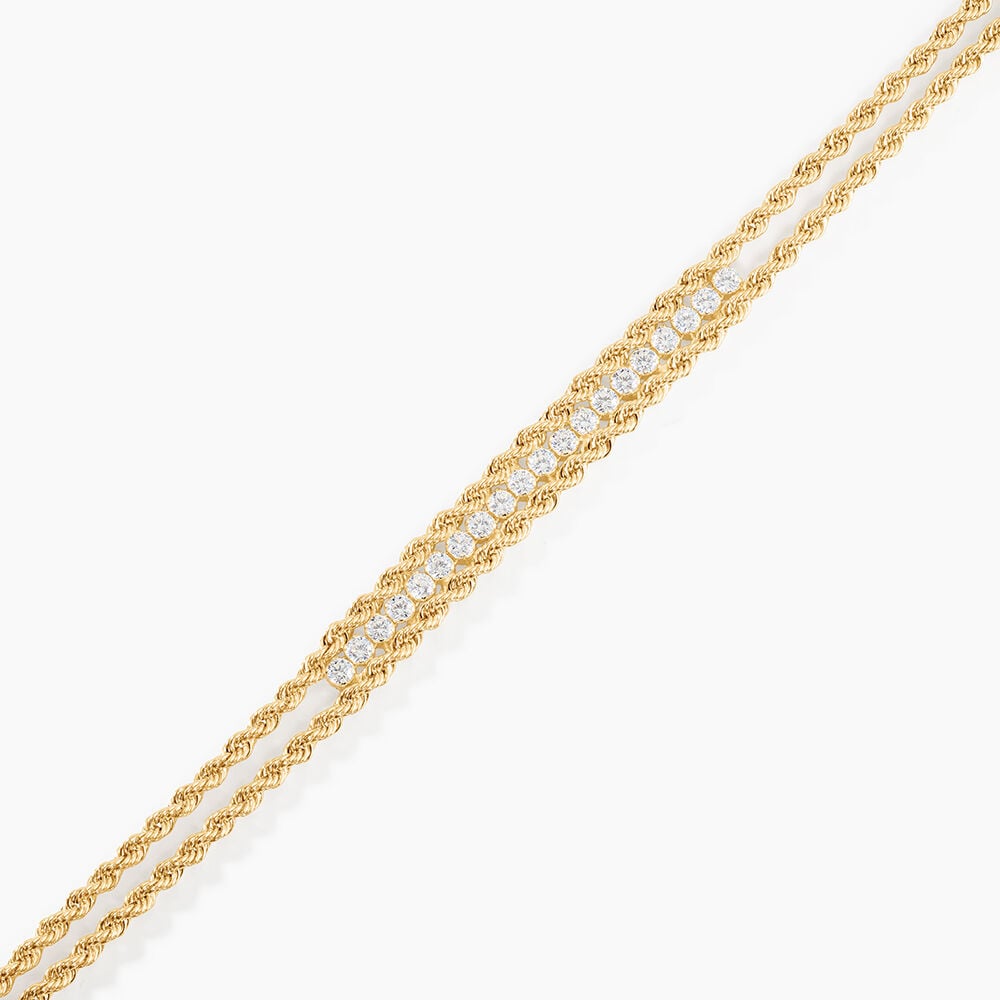 Bracelet Jerry Or Jaune Oxyde De Zirconium - Bracelets cha&icirc;nes Femme | Marc Orian