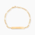 Bracelet Identit&eacute; Bartolomee Maille Alternee 1/3 Or Jaune - Gourmettes Enfant | Marc Orian