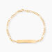 Bracelet Identité Bartolomee Maille Alternee 1/3 Or Jaune - Gourmettes Enfant | Marc Orian