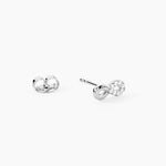 Boucles D'Oreilles Puces Kara Argent Blanc Oxyde De Zirconium - Puces Femme | Marc Orian
