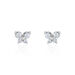 Boucles D'oreilles Puces Eleanor Fleur Or Blanc Oxyde De Zirconium - Puces Femme | Marc Orian