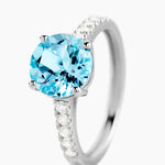 Bague Or Blanc Terese Topaze Oxydes De Zirconium - Bagues pierres fines Femme | Marc Orian