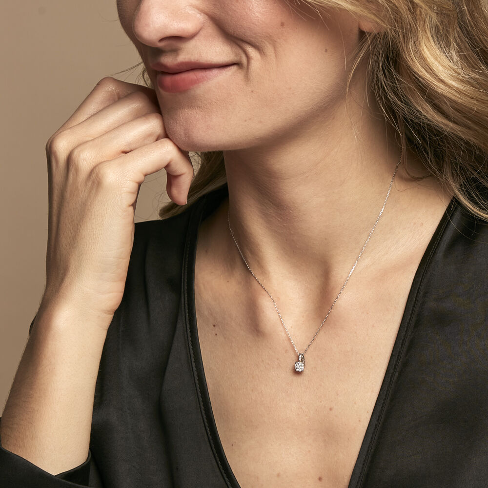 Collier Kate Or Blanc Diamant - Colliers avec pierres Femme | Marc Orian
