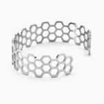 Bracelet Jonc Ouvert Acier Blanc Buglose - Bracelets joncs Femme | Marc Orian