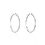 Cr&eacute;oles Argent Blanc Esmee - Cr&eacute;oles Femme | Marc Orian