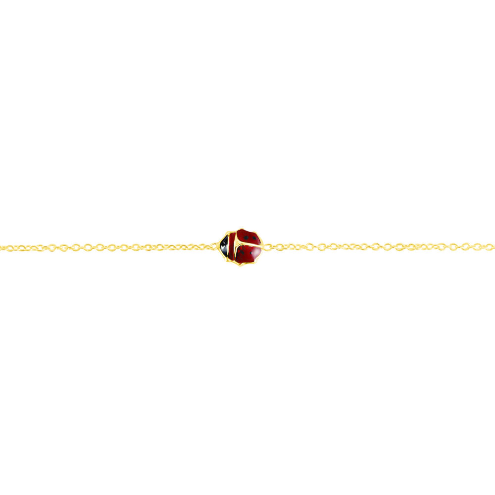 Bracelet Helidie Coccinelle Or Jaune - Bracelets chaînes Enfant | Marc Orian