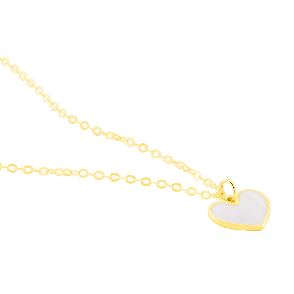 Collier Amaryllis Coeur Or Jaune Nacre - Colliers avec pierres Enfant | Marc Orian