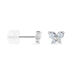 Boucles D'oreilles Puces Eleanor Fleur Or Blanc Oxyde De Zirconium - Puces Femme | Marc Orian