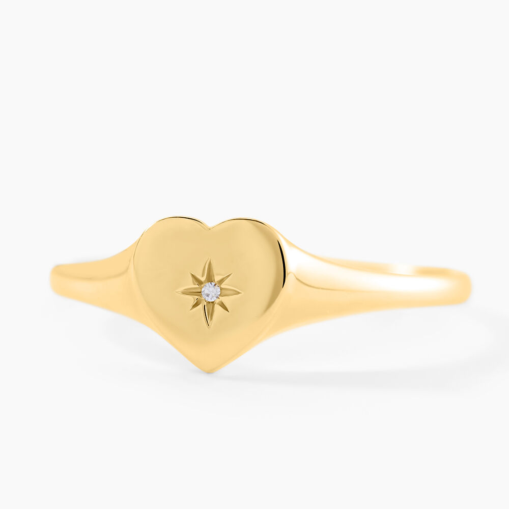 Chevalière Dulcibella Or Jaune Diamant - Chevalières Femme | Marc Orian