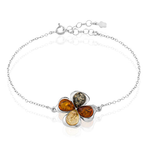 Bracelet Oviya Argent Blanc Ambre - Bracelets chaînes Femme | Marc Orian
