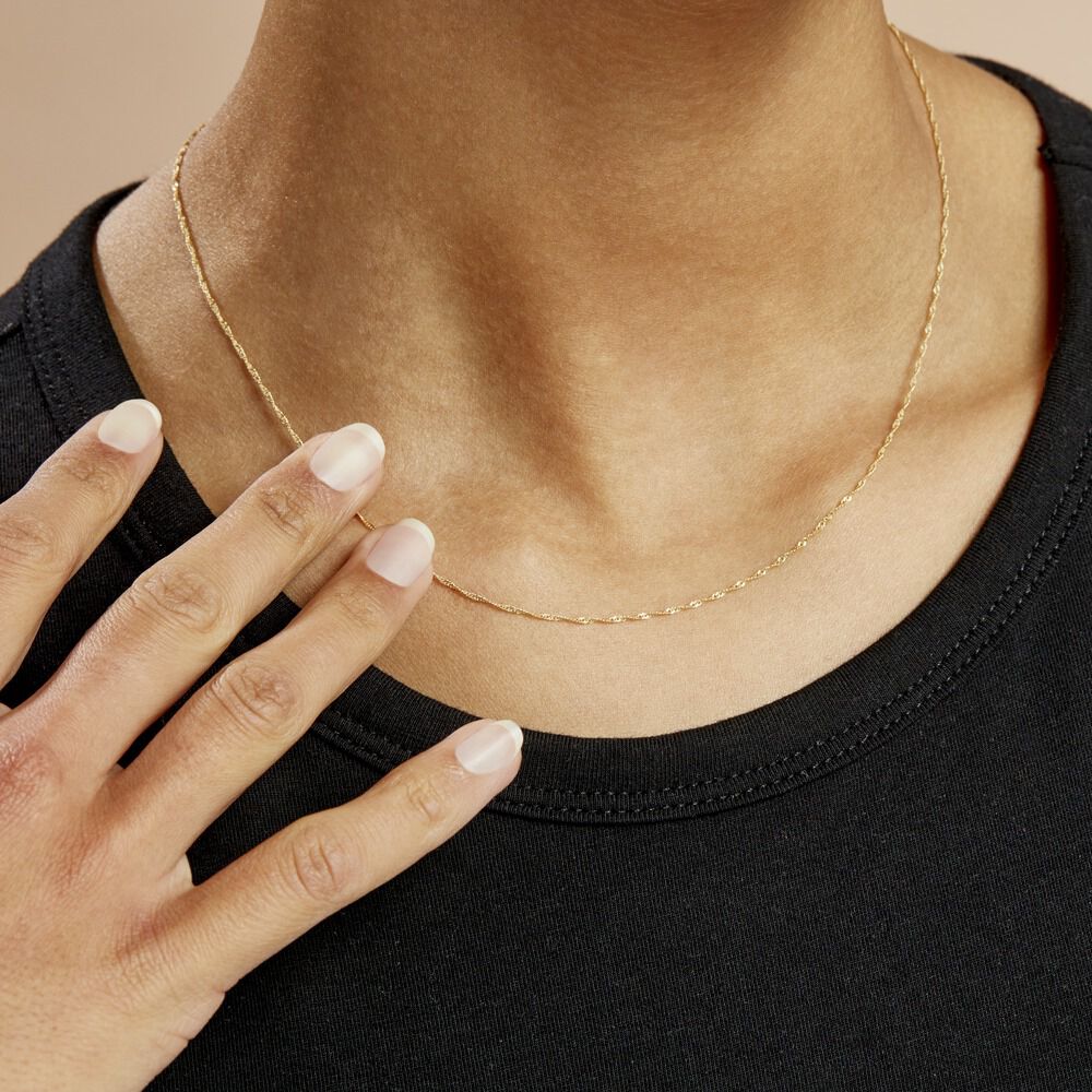 Chaîne Alicianeae Maille Singapour Or Jaune - Chaines Femme | Marc Orian