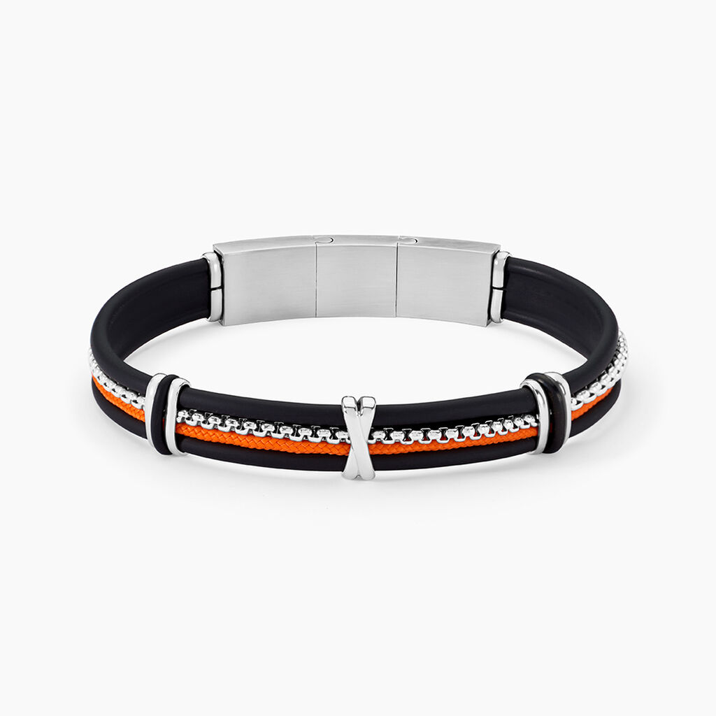 Bracelet Jourdan Leon Caoutchouc Multicolore - Bracelets chaînes Homme | Marc Orian