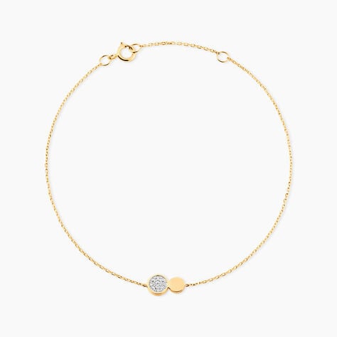 Bracelet Or Jaune Abijah Diamants - Bracelets Medailles Femme | Marc Orian