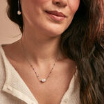 Collier Kerri Argent Blanc Perle De Culture Am&eacute;thyste - Colliers avec pierres Femme | Marc Orian