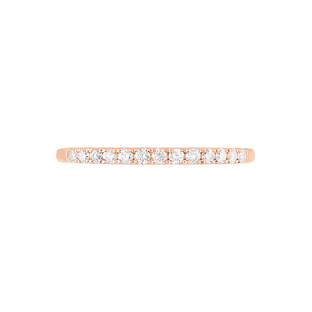 Alliance Pristina Or Rose Diamant - Alliances avec pierres Femme | Marc Orian