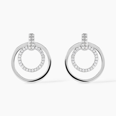 Boucles D'oreilles Pendantes Silvana Argent Blanc Oxyde De Zirconium - Pendantes Femme | Marc Orian