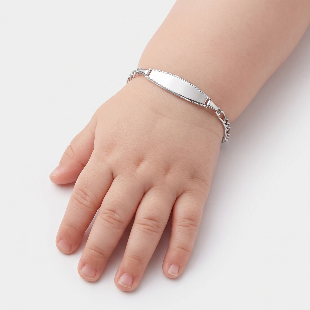 Bracelet Identit&eacute; Bartolomee Or Blanc - Gourmettes Enfant | Marc Orian