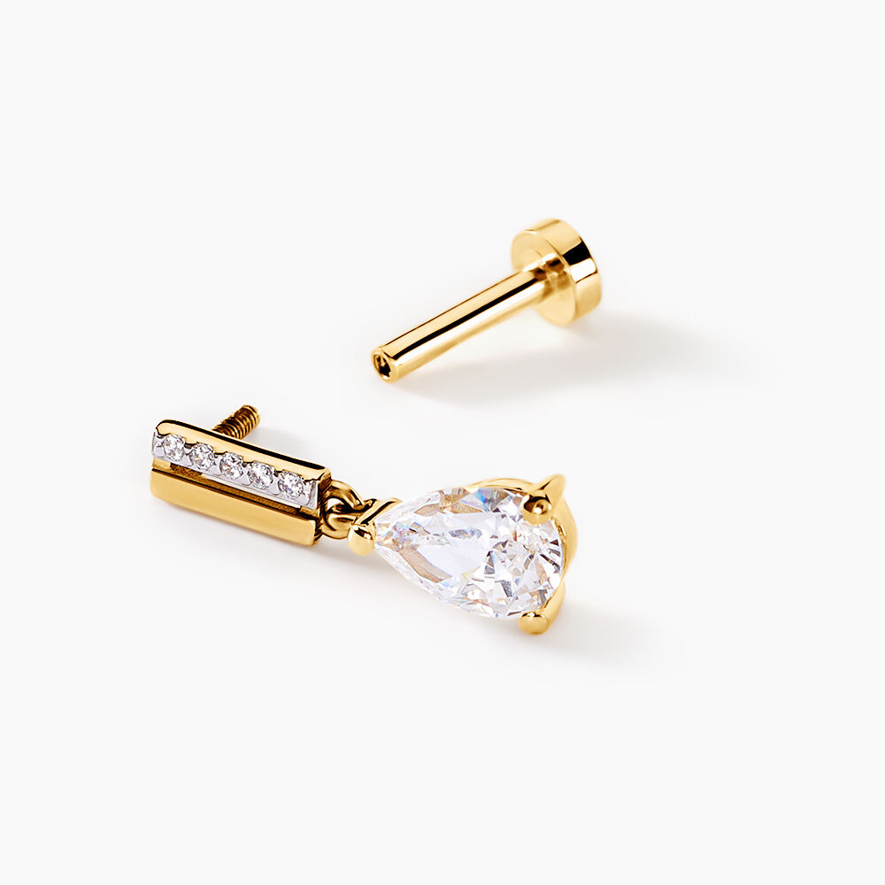 Piercing D'oreille Unitaire  Peers Or Jaune Oxyde De Zirconium - Piercings Femme | Marc Orian