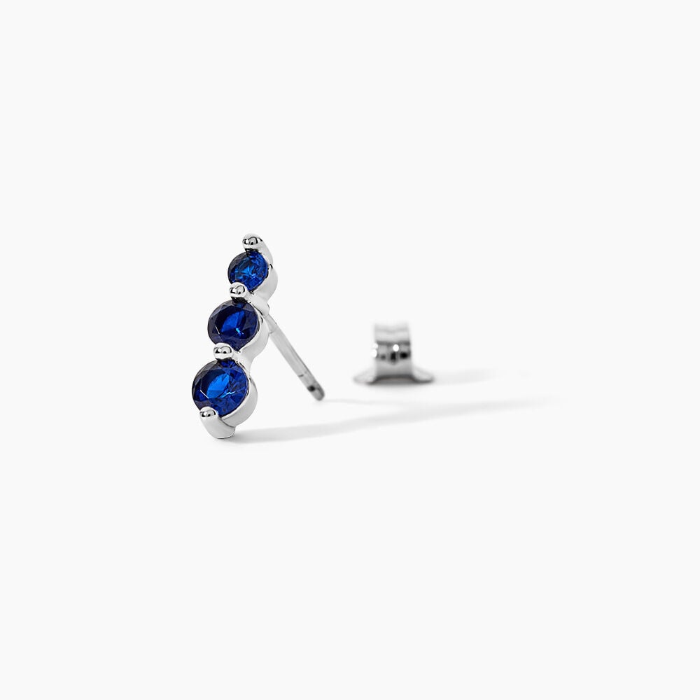 Boucles D'Oreilles Puces Emina Argent Blanc Pierre D'Imitation Perle D'Imitation - Puces Femme | Marc Orian