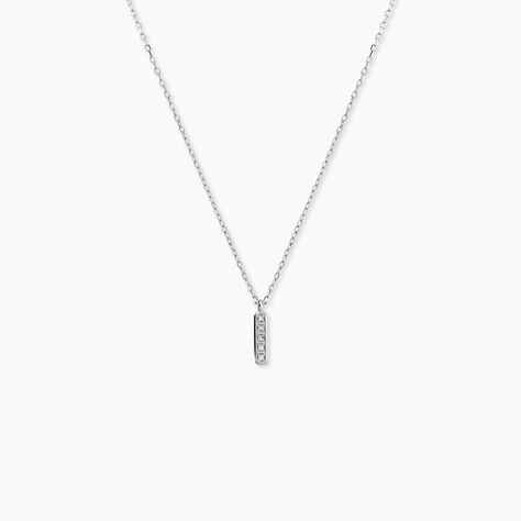 Collier Rosalin Blanc Diamant Blanc - Colliers avec pierres Femme | Marc Orian
