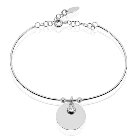 Bracelet Jonc Paula Argent Blanc Oxyde De Zirconium - Bracelets joncs Femme | Marc Orian