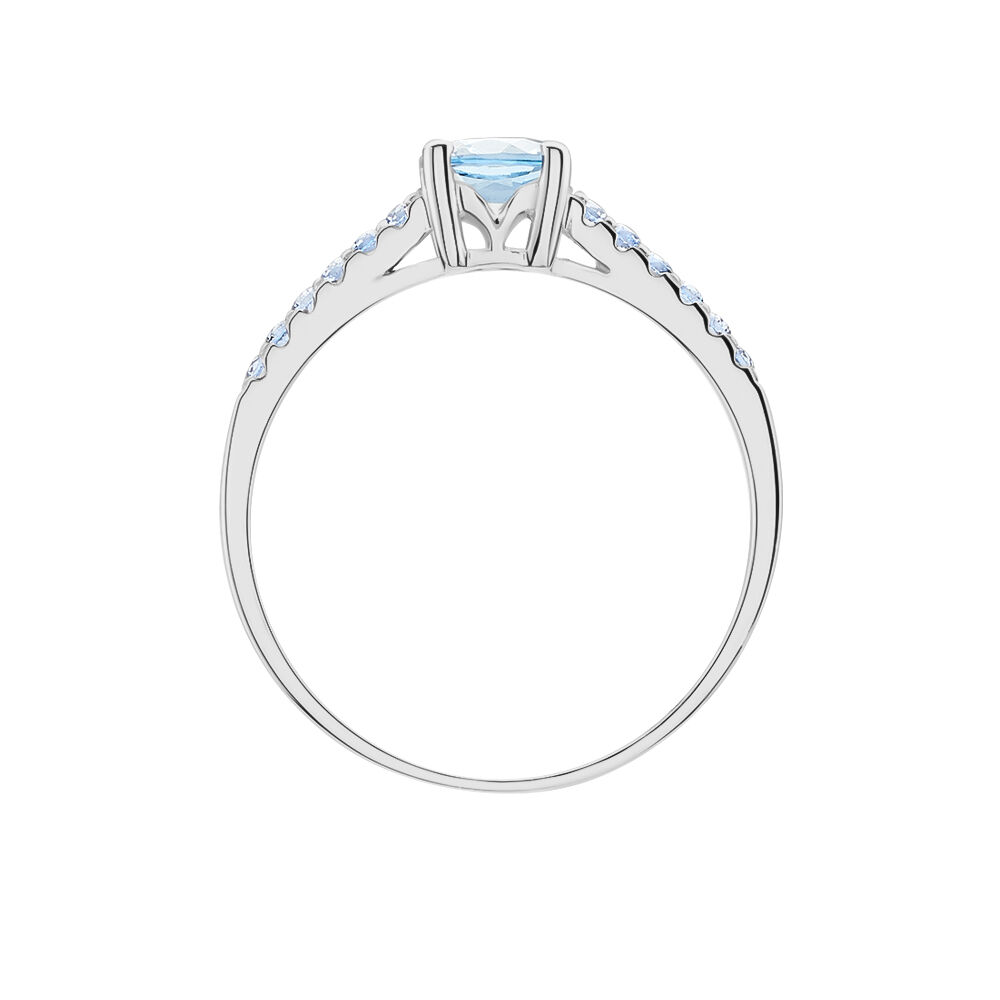 Bague Manon Or Blanc Topaze Et Oxyde De Zirconium - Bagues pierres fines Femme | Marc Orian