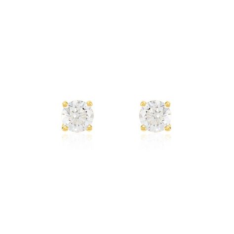 Boucles D'oreilles Puces Or Jaune Aphrodite Diamants - Puces Femme | Marc Orian