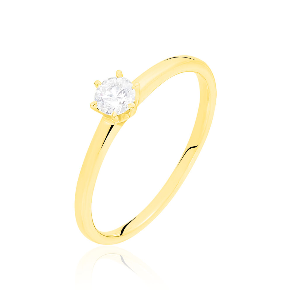Bague Solitaire Seynabou Or Jaune Diamant - Solitaires Femme | Marc Orian