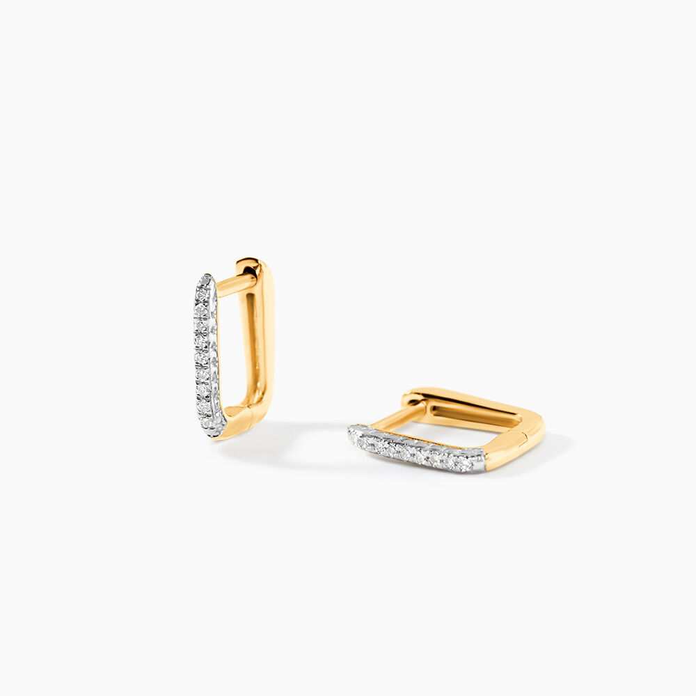 Cr&eacute;oles Daire Or Jaune Diamant - Cr&eacute;oles Femme | Marc Orian