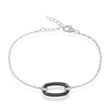 Bracelet Greta Argent Blanc Céramique Et Oxyde De Zirconium - Bracelets chaînes Femme | Marc Orian