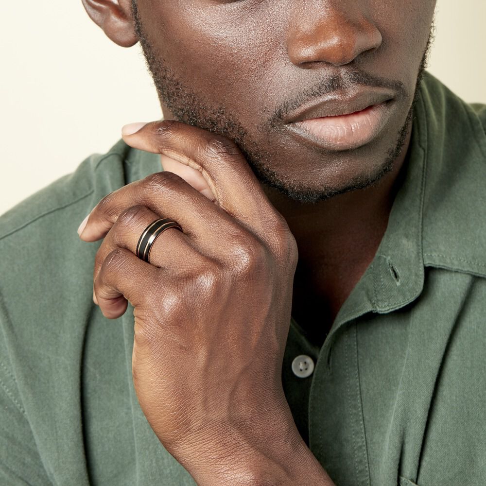 Bague Acier Rose -  Homme | Marc Orian
