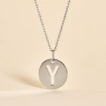 Pendentif Elio Y Argent Blanc - Bijoux fantaisie Famille | Marc Orian