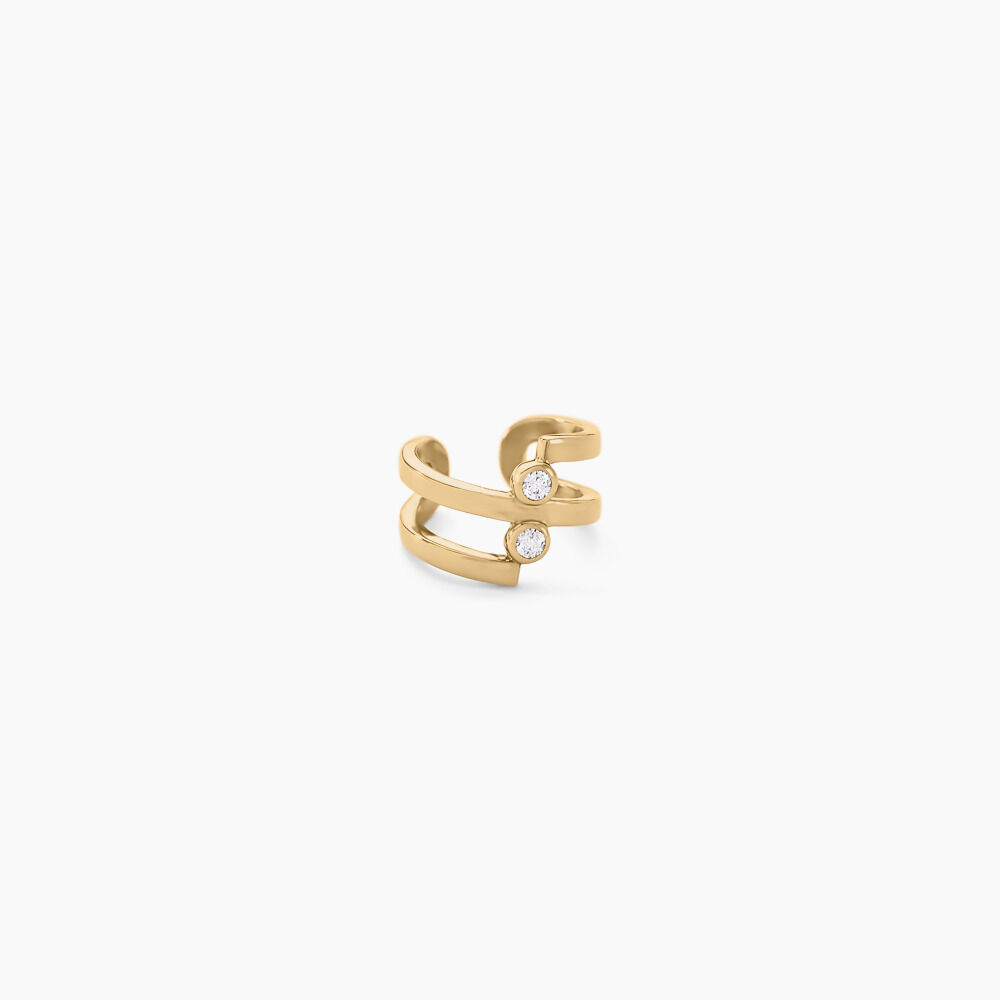 Bague D'oreille Unitaire Iza Plaque Or Jaune Oxyde De Zirconium - Piercings d'oreilles Femme | Marc Orian