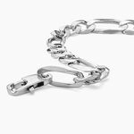Bracelet Vivian Maille Alternee 1/3 Argent Blanc - Bracelets mailles Homme | Marc Orian
