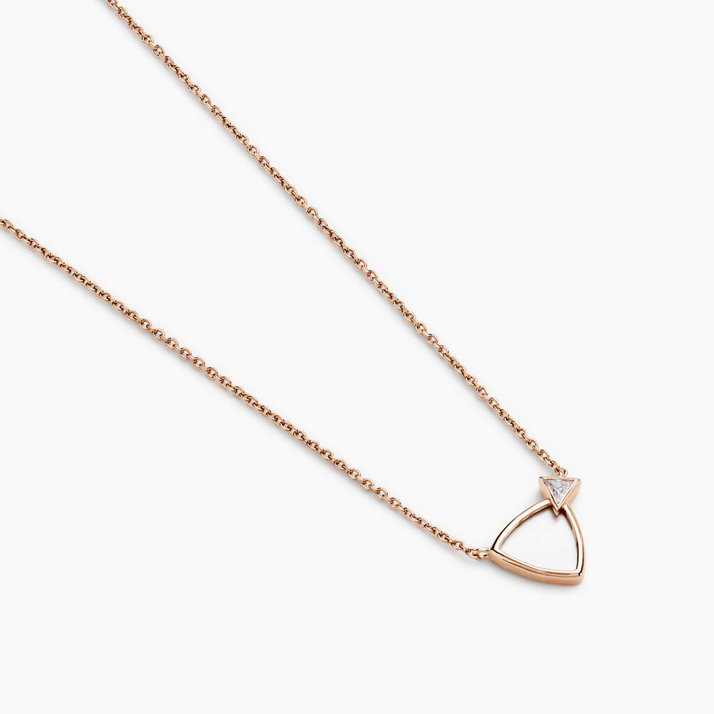 Collier Muse Argent Rose Nacre Oxyde De Zirconium - Colliers avec pierres Femme | Marc Orian