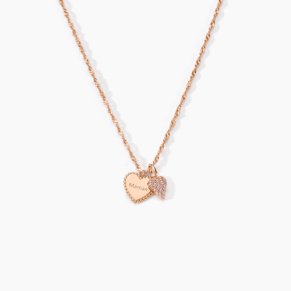 Collier Gloria Argent Rose Oxyde De Zirconium - Colliers avec pierres Femme | Marc Orian