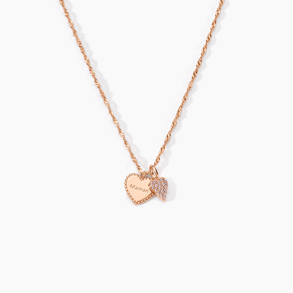Collier Gloria Argent Rose Oxyde De Zirconium - Colliers avec pierres Femme | Marc Orian
