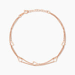 Cha&icirc;ne De Cheville Daria Argent Rose - Chaines de cheville Femme | Marc Orian