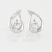 Boucles D'oreilles Puces Helie Goutte Or Blanc Oxyde De Zirconium - Puces Femme | Marc Orian