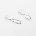 Boucles D'oreilles Pendantes Or Blanc Diamants - Pendantes Femme | Marc Orian