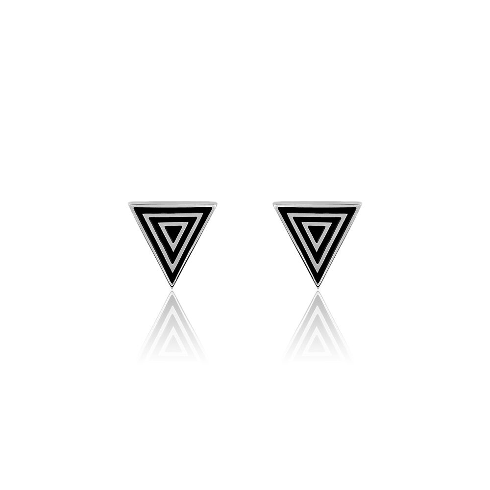 Boucles D'oreilles Puces Edith Acier Blanc - Puces Femme | Marc Orian