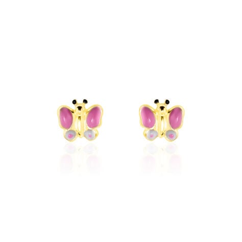 Boucles D'oreilles Puces Sienna Papillon Or Jaune - Puces Enfant | Marc Orian
