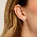 Boucles D'Oreilles Puces Grazia Argent Blanc Oxyde De Zirconium - Puces Femme | Marc Orian