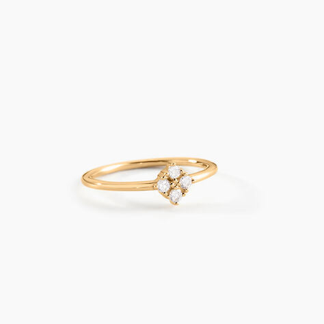 Bague &eacute;clat Perl&eacute; Plaqu&eacute; Or Oxyde De Zirconium - Bijoux fantaisie Femme | Marc Orian