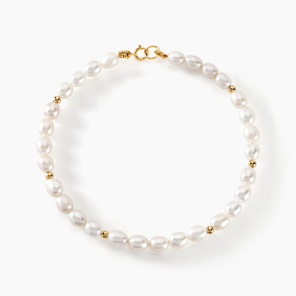 Bracelet Ciriola Or Jaune Perle De Culture - Bracelets chaînes Femme | Marc Orian